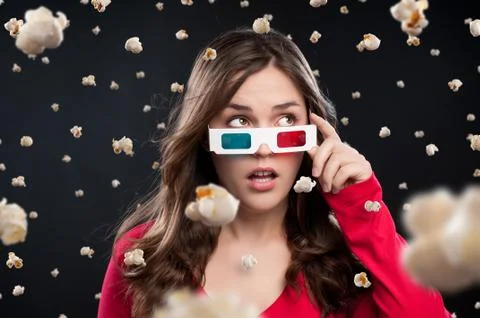 3D cinema experience Stock Photos