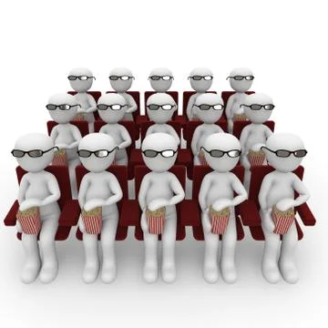 3d cinema Stock Illustration