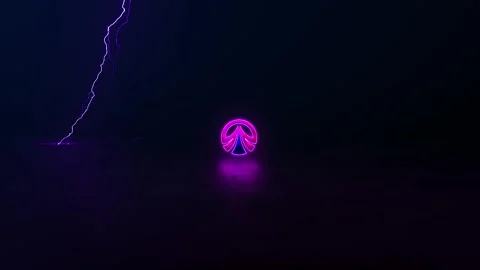 3d cinematic hyper energetic electric splash logo animation Stock Footage 331629112