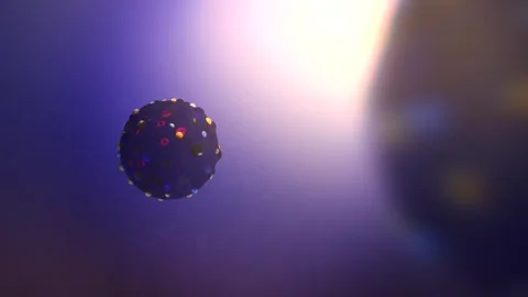 A 3D Cinematic Simulation of Polio Virus Particles Stock Footage 336289299