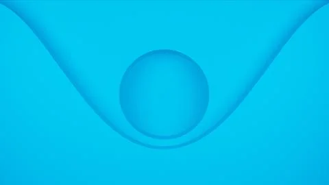 3d circle at the bottom of wave front view Stock Illustration