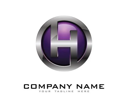 3D Circle Chrome Letter Icon Logo Design Elements (8) Free Stock Illustration