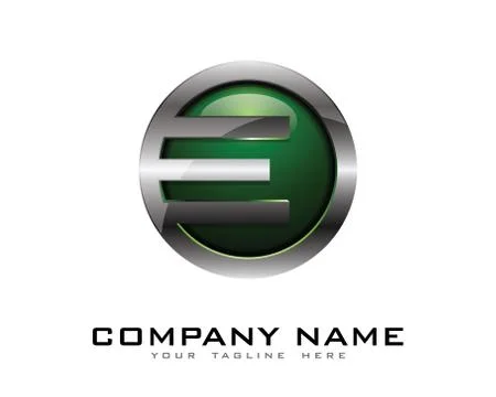 3D Circle Chrome Letter Icon Logo Design Elements (6) Gratis stockillustratie
