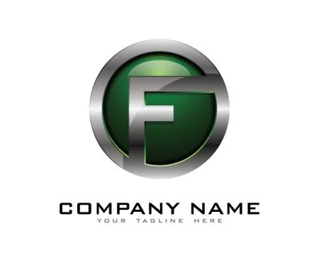 3D Circle Chrome Letter Icon Logo Design Elements (4) Gratis stockillustratie