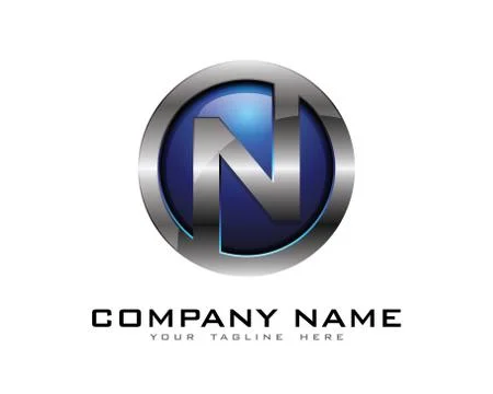 3D Circle Chrome Letter Icon Logo Design Elements (20) Gratis stockillustratie