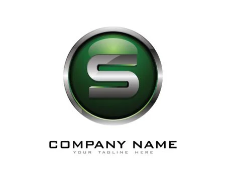 3D Circle Chrome Letter Icon Logo Design Elements (42) Free Stock Illustration