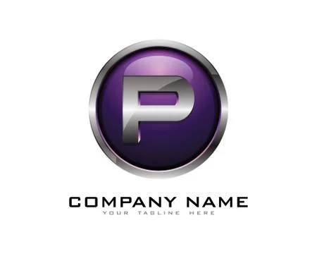 3D Circle Chrome Letter Icon Logo Design Elements (37) Free Stock Illustration