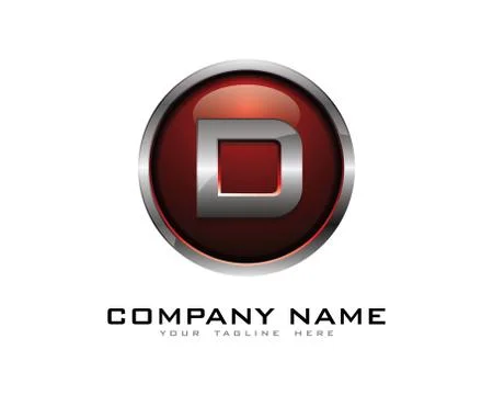 3D Circle Chrome Letter Icon Logo Design Elements (23) Free Stock Illustration