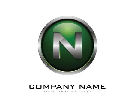 3D Circle Chrome Letter Icon Logo Design Elements (34) Gratis stockillustratie