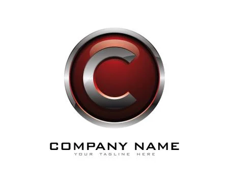 3D Circle Chrome Letter Icon Logo Design Elements (24) Gratis stockillustratie