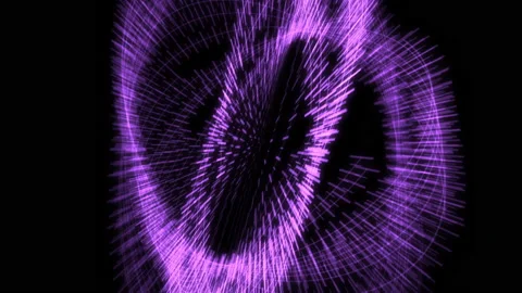 3D Circle Edges Audio Reactive Bouncing Purple VJ Loop 02 Animation Background Video stock 165493755