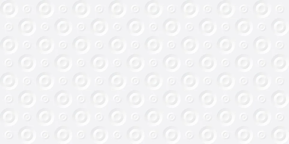 3D circle groove seamless pattern with light gray background Stock Illustration