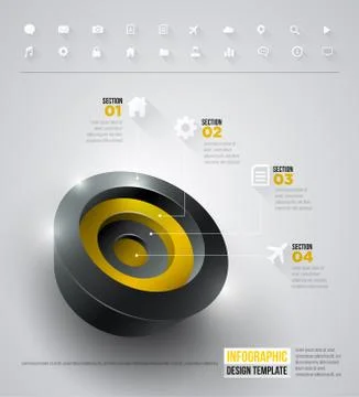 3d circle infographic design Stock Illustration