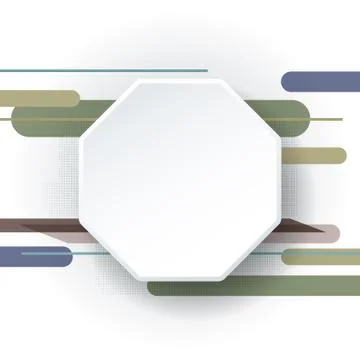 3d circle label with shadows on square color background-2 Stock Illustration