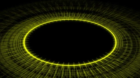 3D Circle Radial Patterns Audio Reactive X60 Degrees L Yellow Animation Loop 스톡 동영상 330881073