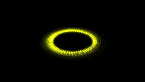 3D Circle Radial Patterns Audio Reactive X60 Degrees S Yellow Animation Loop Stock Footage 336603955