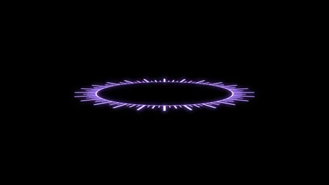 3D Circle Radial Tribal Geometric Patterns X80 Degrees S Purple Animation Loop Stock Footage 341901780