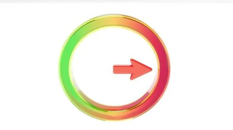 3d circle rainbow indicator on white bg 3d render 3d circle rainbow indica... Stock Photos