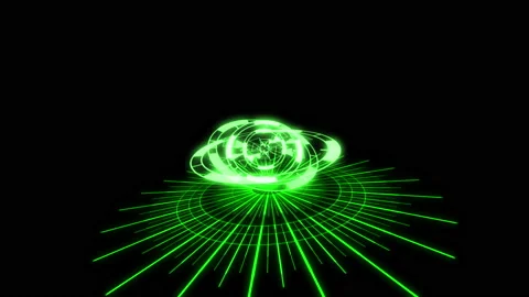 3D Circle Triangle Spin VJ Loop Green S Radial Patterns Animation Background Stock Footage 224569170