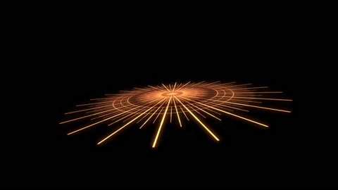 3D Circle Triangle Spin VJ Loop Yellow S Radial Patterns 02 Animation Background Stock Footage 233538600