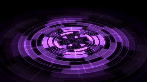 3D Circle Triangle VJ Loop Purple Audio Reactive XL X60 Degrees Animation Video stock 296348250