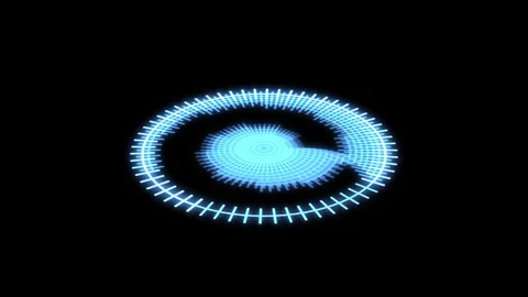 3D Circles Geometric Patterns Bold X60 Degrees Audio Reactive S Blue Animation 스톡 동영상 297376861