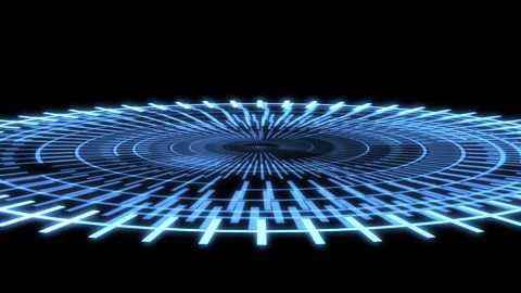 3D Circles Geometric Patterns Bold X80 Degrees Audio Reactive M Blue Animation 스톡 동영상 301448834