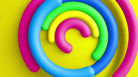3d circles gradient background. VJ Seamless loop background. Stock Footage 96414085