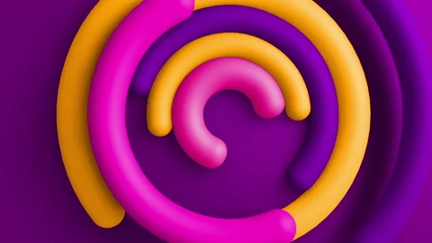 3d circles gradient background. VJ Seamless loop background. Stock Footage 96414150