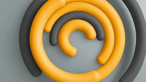 3d circles gradient background. VJ Seamless loop background. Stock Footage 96414202