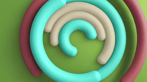 3d circles gradient background. VJ Seamless loop background. Stock Footage 96414277
