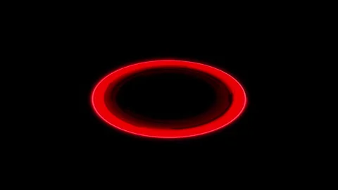 3D Circles Line Bold X60 Degrees Ripples S Red Animation Loop Video stock 327170723