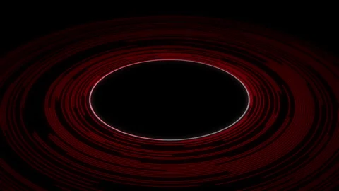 3D Circles Line Bold X60 Degrees Ripples Wobble L Red Animation Loop Video stock 329392017