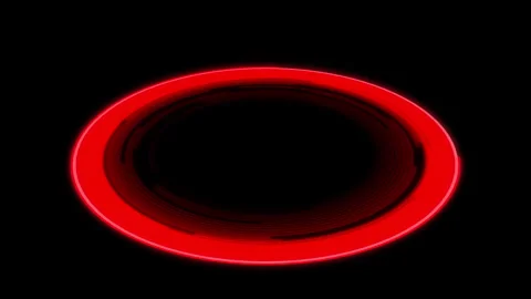 3D Circles Line Bold X60 Degrees Ripples M Red Animation Loop Stock Footage 340939070
