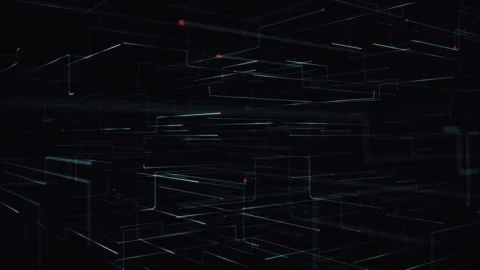 3D Circuit Board Data Stream Technology Background Stock Footage 263239825