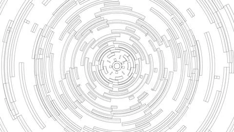 3D circular pattern. Style wireframe model Ilustração Stock