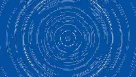 3D circular pattern. Style wireframe model Stock Illustration