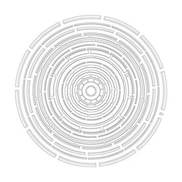 3D circular pattern. Style wireframe model 스톡 일러스트