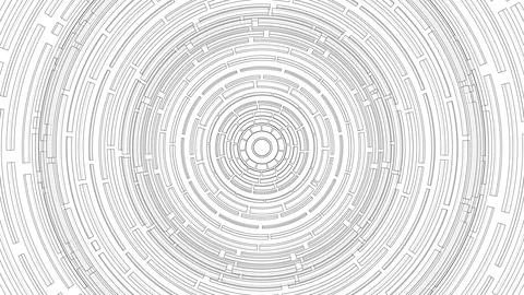 3D circular pattern. Style wireframe model Illustrazione stock