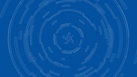 3D circular pattern. Style wireframe model Stock Illustration