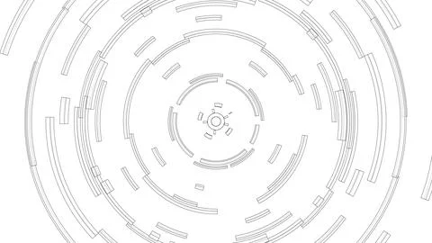 3D circular pattern. Style wireframe model Stock Illustration