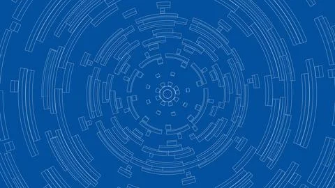 3D circular pattern. Style wireframe model イラスト素材