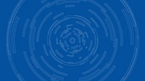 3D circular pattern. Style wireframe model Stock Illustration