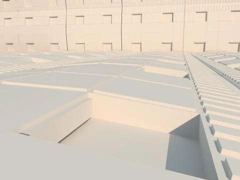 3d city abstract Stock Illustration