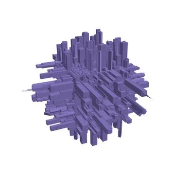 3d city circle.3d Vector illustration. 스톡 일러스트