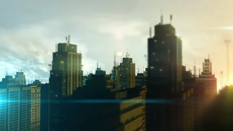 3d city landscape loop animation Stock-Footage 146511946