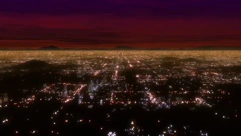 3d City Lights Scrolling Background Stock Footage 75692246