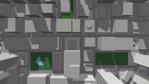 3D City Map top shot Stock Footage 69149338