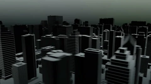 3D City Skyline Loop 12 Stock Footage 44761233