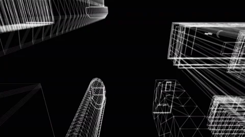 3D City Skyline Loop 14 Stock Footage 44762990